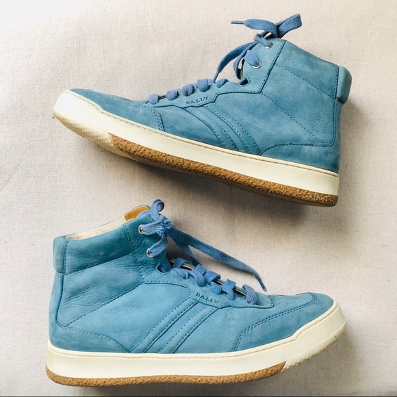 Bally Other - Bally Vintage Blue Suede Hi Top Sneakers